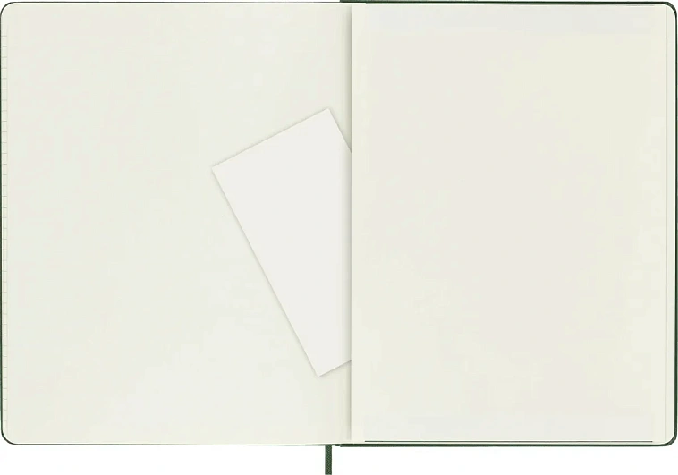 Записная книжка в клетку Moleskine "Classic" XLarge 19х25 см 192 стр, твердая обложка зеленая 606x758