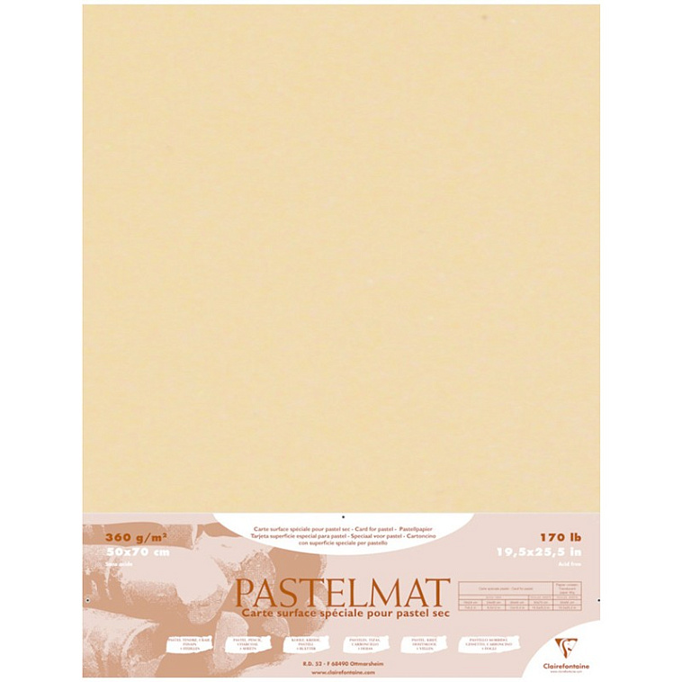 Бумага для пастели Clairefontaine "Pastelmat" 50x70 см, 360 г Лютик 606x758