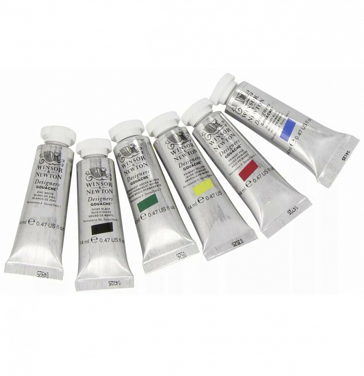 Набор гуаши Winsor & Newton Designers Gouache, 6 цв*14 мл