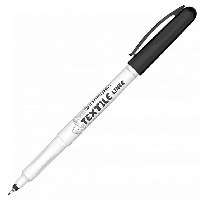 Маркер для ткани Centropen "Textile Liner 2639" 0,6-0,8 мм, игольчатый пишущий узел, черный 606x758