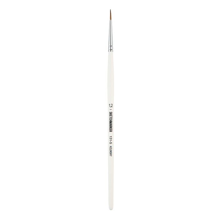 Кисть колонок №1,2 круглая Sketchmarker "131" ручка короткая 606x758