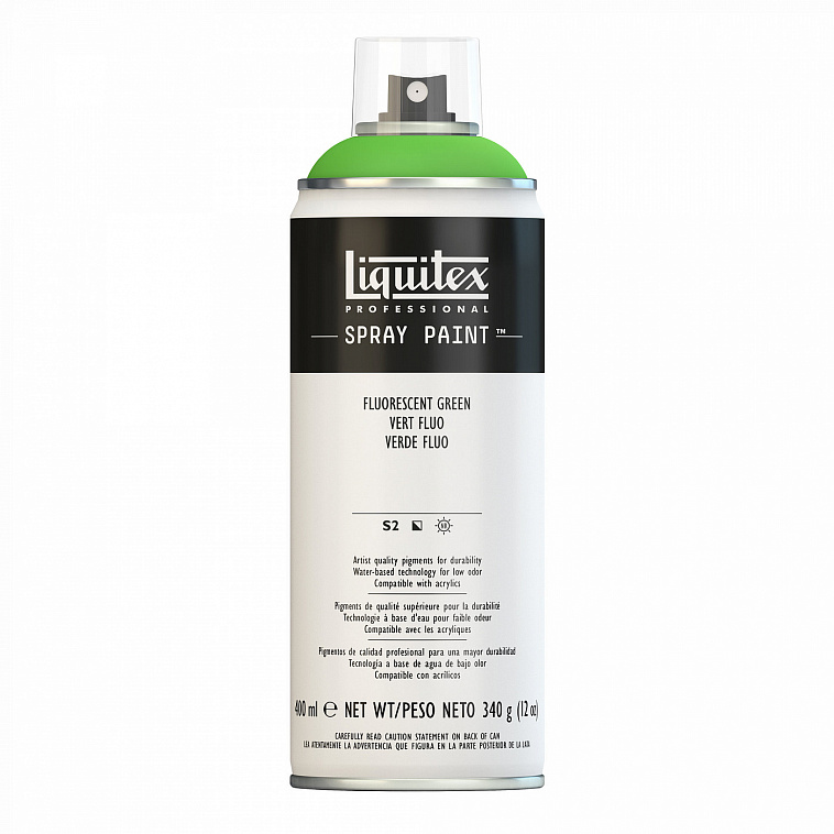 Акрил в аэрозоле Liquitex "Spray" 400 мл Зеленый флуоресцентный 606x758