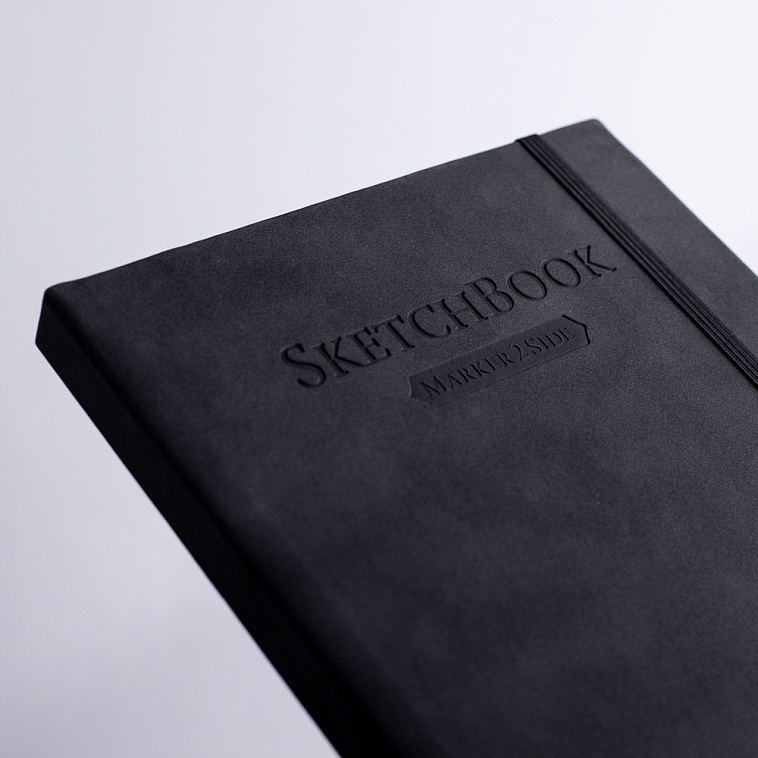 Скетчбук для маркеров Малевичъ "2SIDE" 15х21 см 40 л 220 г, мокрый асфальт 606x758
