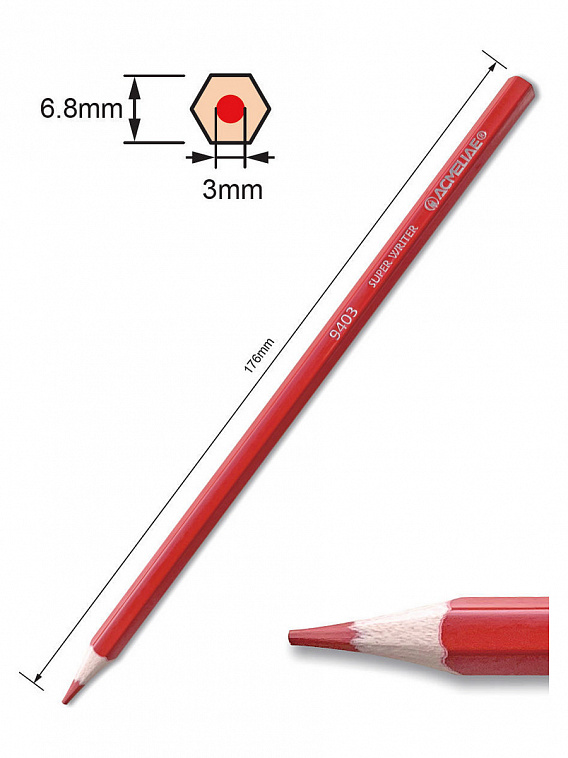 Набор карандашей цветных Acmeliae 36 цв+точилка, в картонном футляре