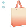 Пакет подарочный MESHU "Duotone. PowderBeige-orange gradient" 18*23*10 см 2