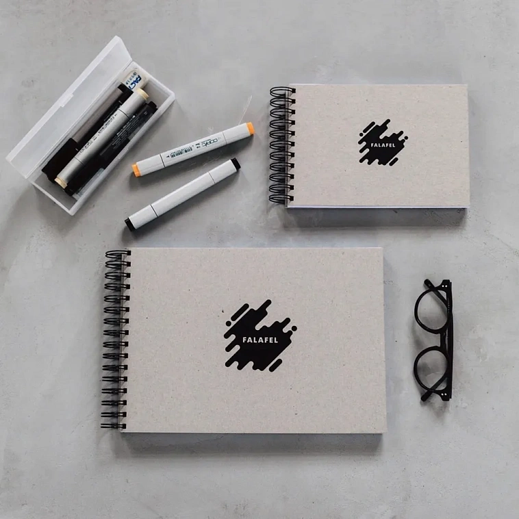 Скетчбук для маркеров FALAFEL BOOKS А5 S5 Grey Marker paper 606x758