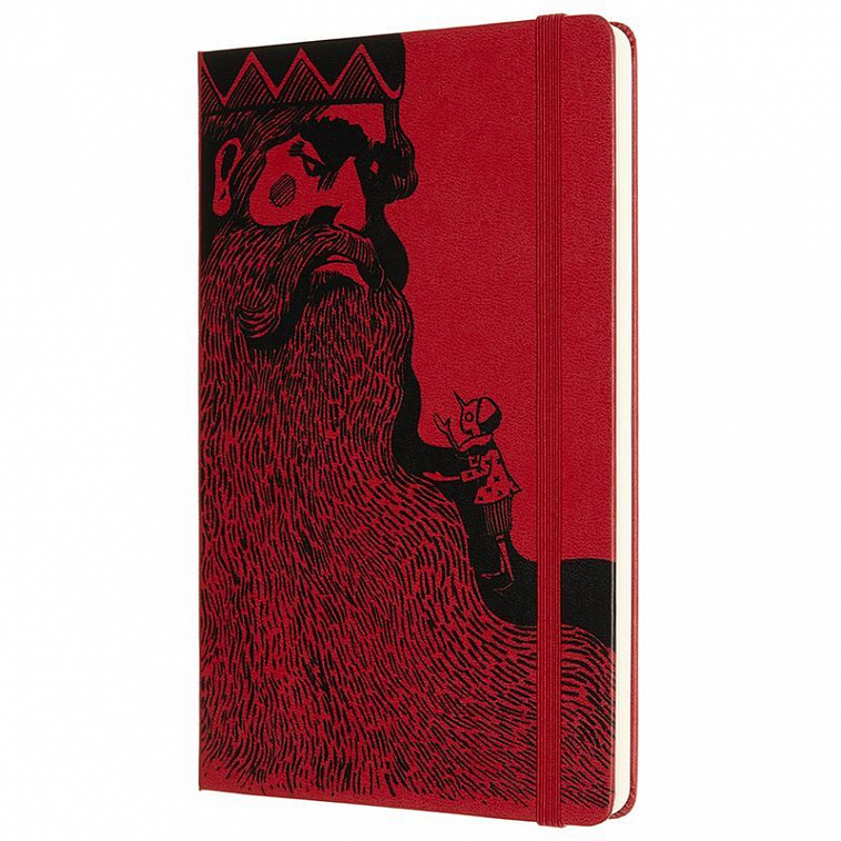 Блокнот нелинованный Moleskine "Le pinocchio" large 130x210 мм 240 стр, тверд обложка красный/черный