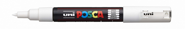 Маркер UNI "POSCA" PC-1M, 0,7 мм, наконечник пулевидный, цвет белый 606x758