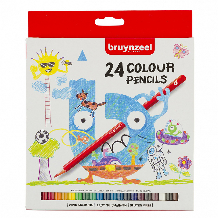 Набор карандашей цветных Bruynzeel 24 шт в картонной коробке