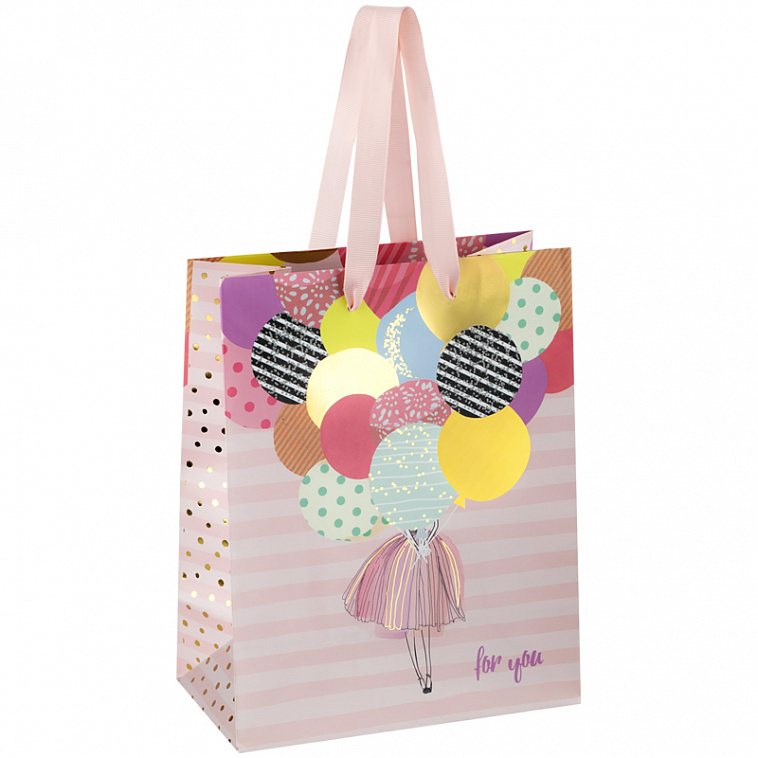 Пакет подарочный MESHU "Baloons"  18*23*10 см 606x758