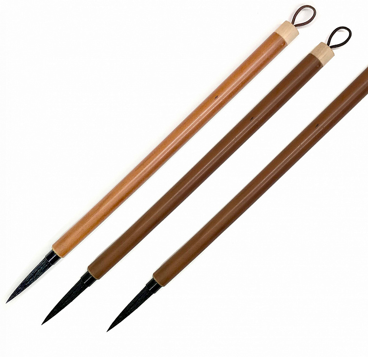 Набор кистей для каллиграфии ручка бамбук 3 шт 