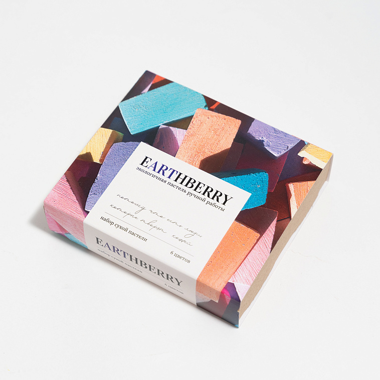 Набор пастели сухая, мягкая ручной работы EARTHBERRY "Лесная чаща", 6 цветов 606x758