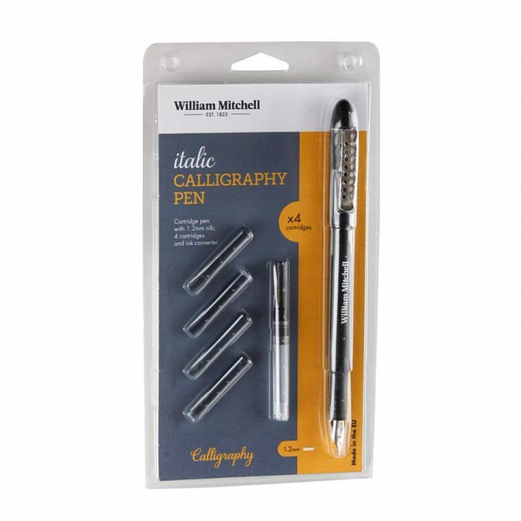 Ручка перьевая William Mitchell Italic 1,2 мм с аксессуарами в блистере