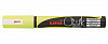 Маркер меловой Uni PWE-5М, 2,5 мм, наконечник пулевидный, флуорисцентный желтый