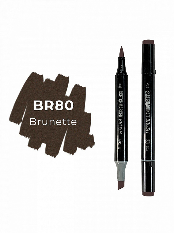 Маркер двухсторонний на спиртовой основе Sketchmarker Brush Цвет Брюнетка 606x758
