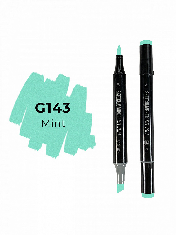 Маркер двухсторонний на спиртовой основе Sketchmarker Brush Цвет Мята 606x758