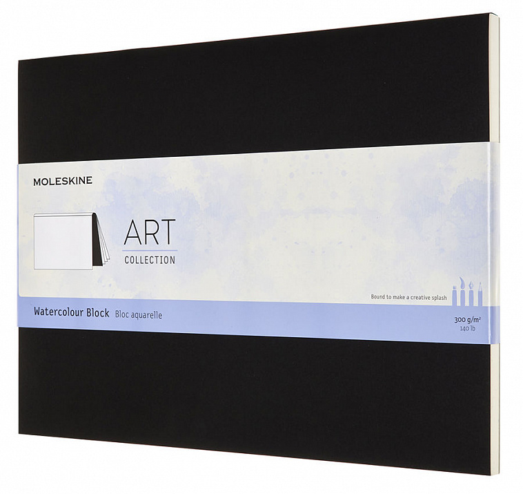 Блокнот для акварели Moleskine "Art Watercolor" 23х31 см 20 листов., обложка мягкая черная