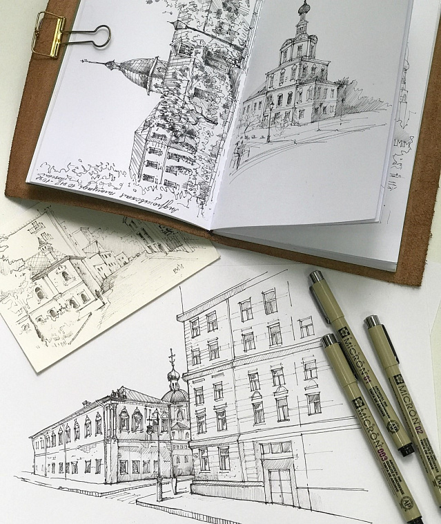 Набор капиллярных ручек Sakura "PIGMA MICRON PN" 8 шт (0,2 мм - 0,5 мм) цвет черный + brush + PN 606x758