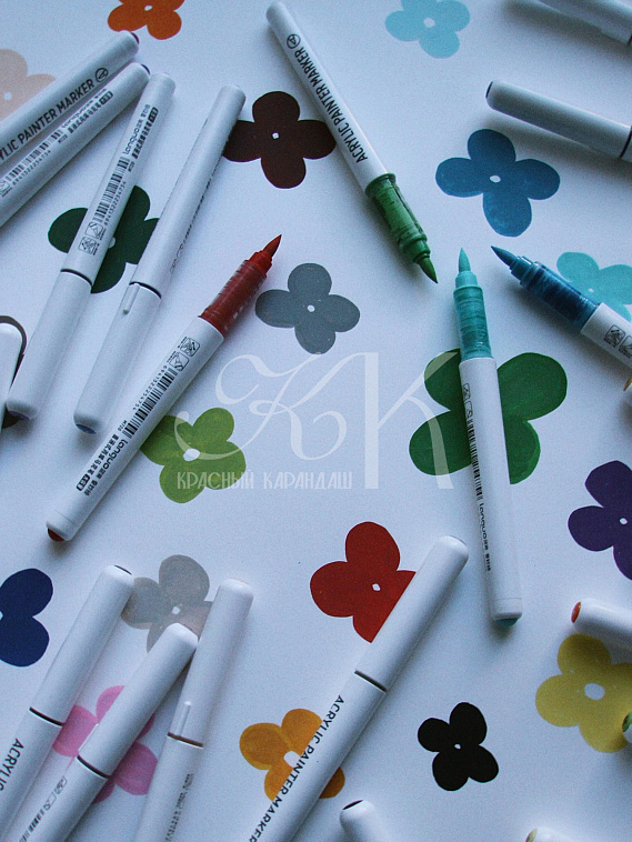 Набор маркеров акриловые Languo, 24 цвета 606x758