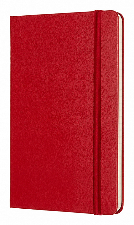 Записная книжка в линейку Moleskine "Classic" Medium 115х180 мм 240 стр., твердая обложка красная 606x758