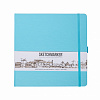 Блокнот для зарисовок Sketchmarker 20*20 cм 80 л 140 г, твердая обложка Небесно-голубой 1