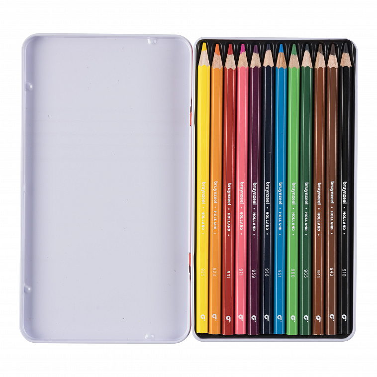 Набор карандашей цветных Bruynzeel "Kids Super Colour" 12 цв в металическом пенале