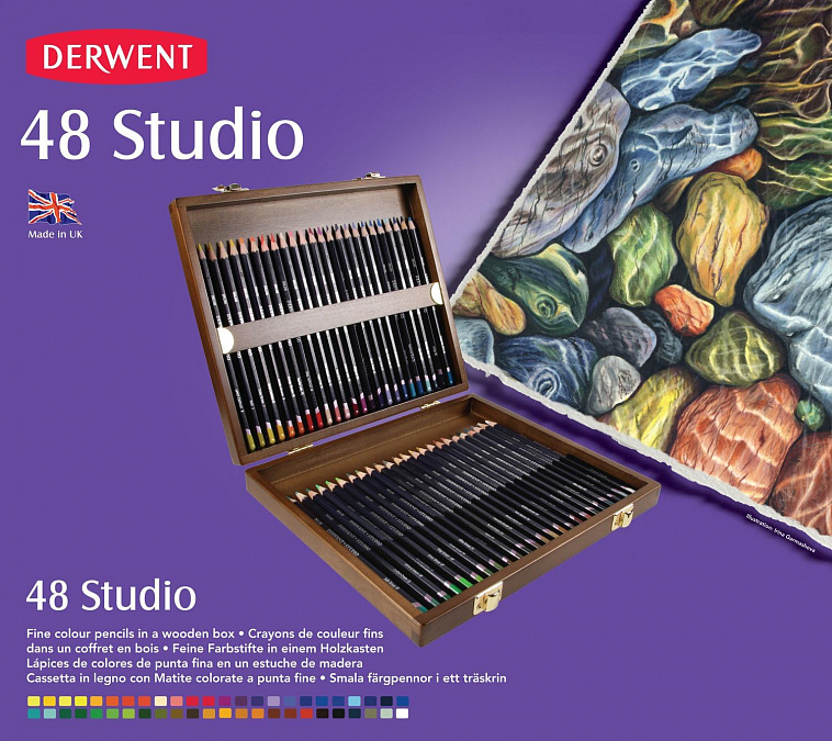 Набор карандашей цветных Derwent "Studio" 48 цв в дер кор  