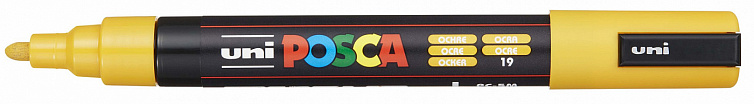 Маркер UNI "POSCA" PC-5M, 1,8-2,5 мм, наконечник пулевидный, цвет охра 606x758
