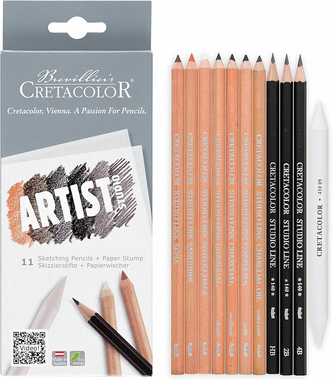 Набор художественных карандашей Cretacolor "Artist Studio Line" 11 шт, картонная коробка