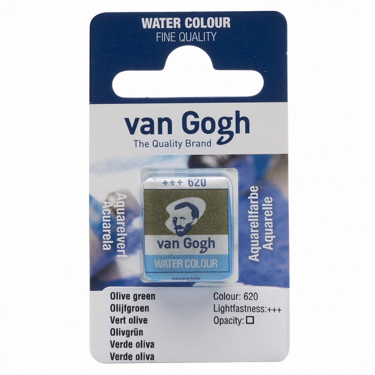Акварель Talens "Van Gogh" в кювете Зеленый оливковый 606x758