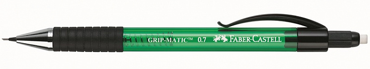 Карандаш механический Faber-Castell "GRIP MATIC 1375" 0,7 мм, зеленый корпус 606x758