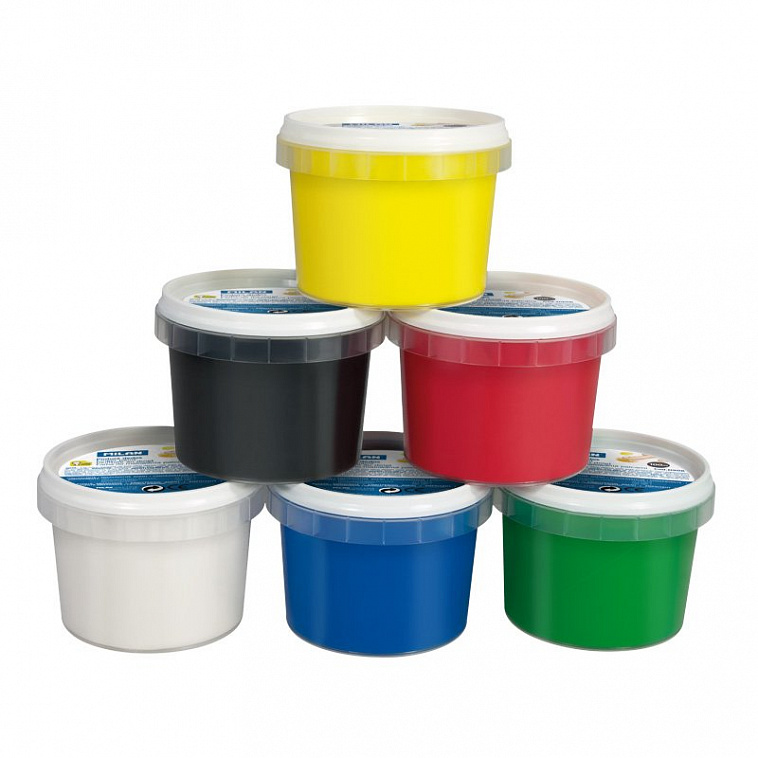 Набор пальчиковых красок MILAN 6 цв х 100 мл, базовые цвета, в пластиковом боксе