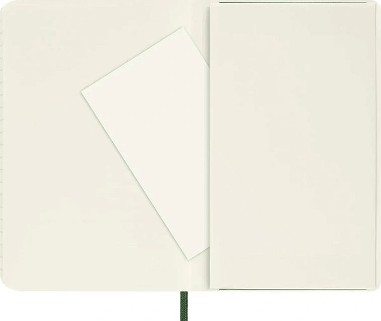 Записная книжка в линейку Moleskine "Classic Soft" Pocket 9х14 см 192 стр., обложка мягкая зеленая 606x758