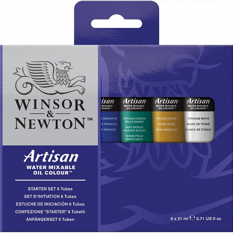 Набор масла Winsor&Newton "Artisan" 6 цв*21 мл водорастворимого 