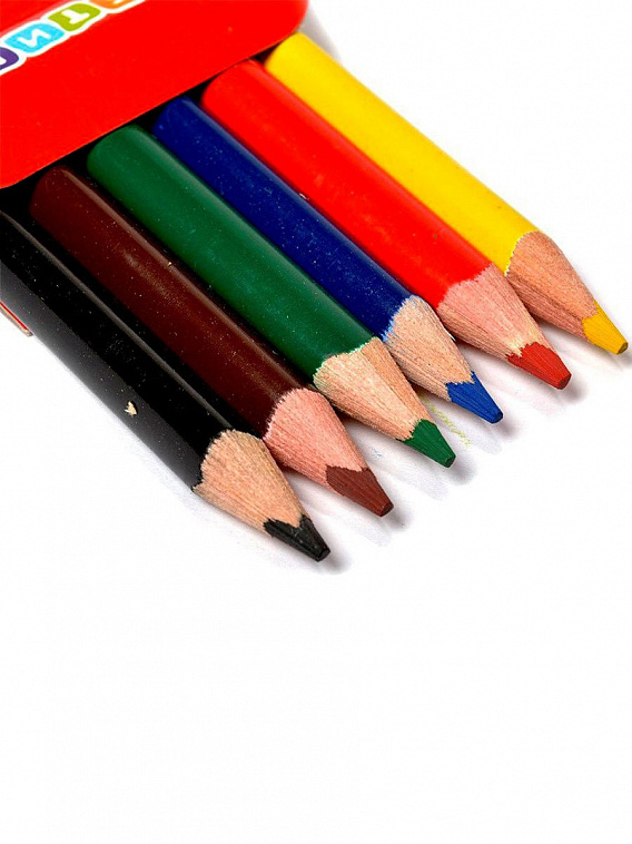 Набор карандашей цветных "Цветик" 6 цв трехгранные