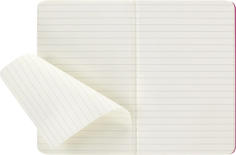 Блокнот в линейку Moleskine "Cahier Journal" 3 шт Pocket 90х140 мм 64 стр, обложка розовая неон 606x758