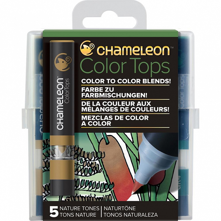 Набор цветных блендеров Chameleon Nature Tones природные тона 5 шт