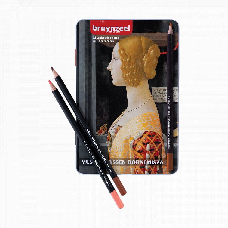 Набор карандашей цветных Bruynzeel "THYSSEN" 12 шт в металлической коробке