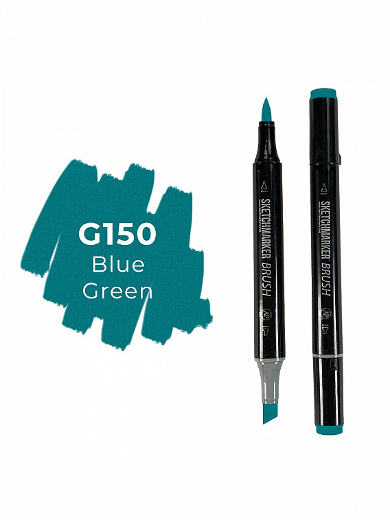 Маркер двухсторонний на спиртовой основе Sketchmarker Brush Цвет Синевато-зеленый 606x758