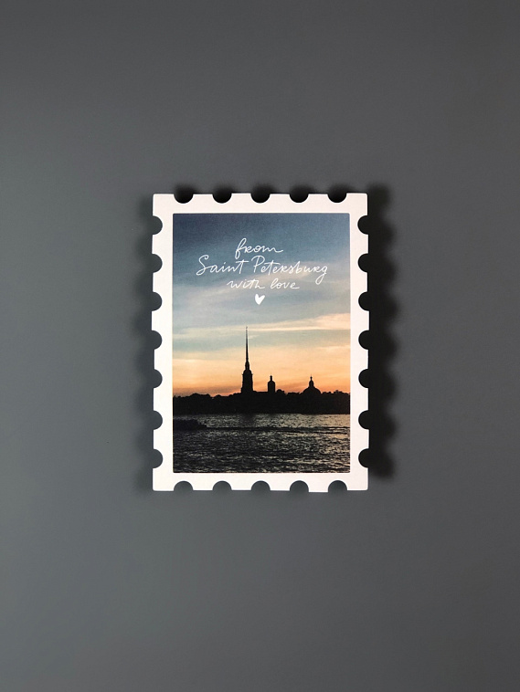 Открытка "From Saint Petersburg" 93х67 мм 606x758