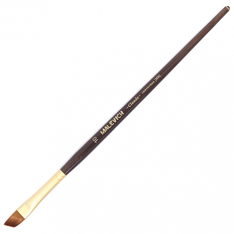 Кисть синтетика №10 скошенная Малевичъ "Клод" 606x758