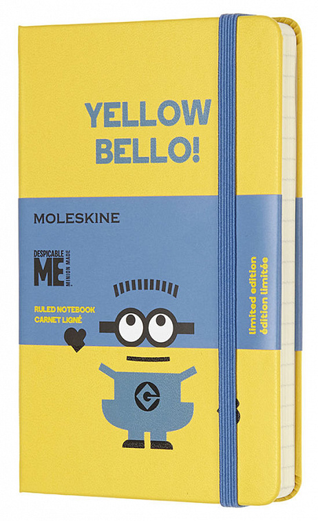 Записная книжка в линейку Moleskine "MINIONS" Pocket 90x140 мм 192 стр желтый