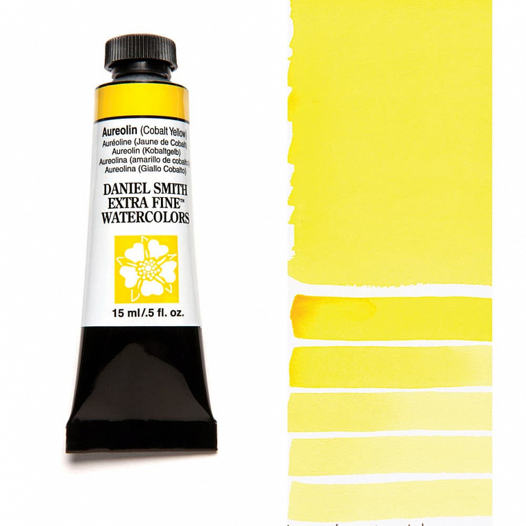 Акварель Daniel Smith в тубе 15 мл Ауреолин/Aureolin - Cobalt Yellow (PY40) 606x758