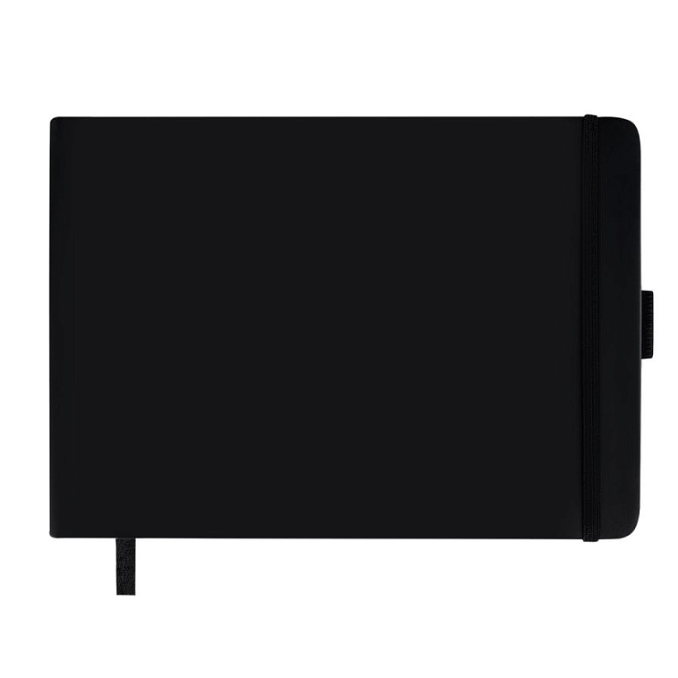 Скетчбук Гамма "Студия" 21х14,8 см 100 л 110 г, черный, твердая обложка, на резинке, белая 606x758