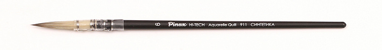Кисть синтетика №6 круглая Pinax "HI-TECH Aquarelle Quill 911" короткая ручка 606x758
