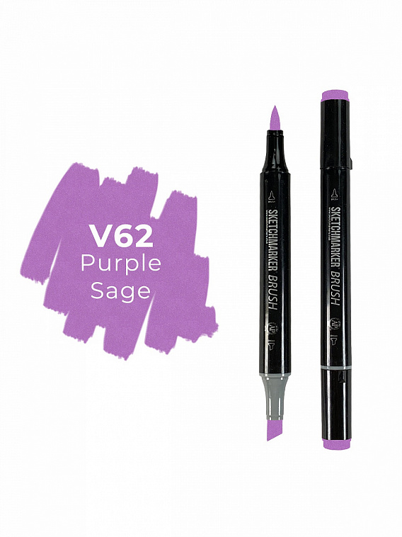 Маркер двухсторонний на спиртовой основе Sketchmarker Brush Цвет Бордовый шалфей 606x758