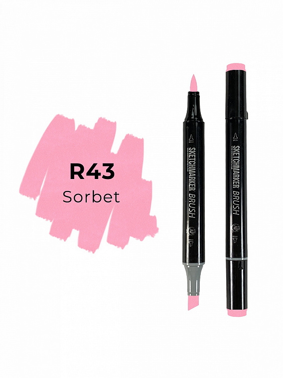 Маркер двухсторонний на спиртовой основе Sketchmarker Brush Цвет Шербет 606x758