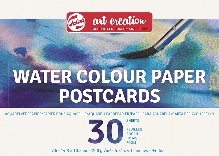 Альбом-склейка для акварели Talens "Art Creation postcard" Fin 10,5х14,8 см 30 л 200 г