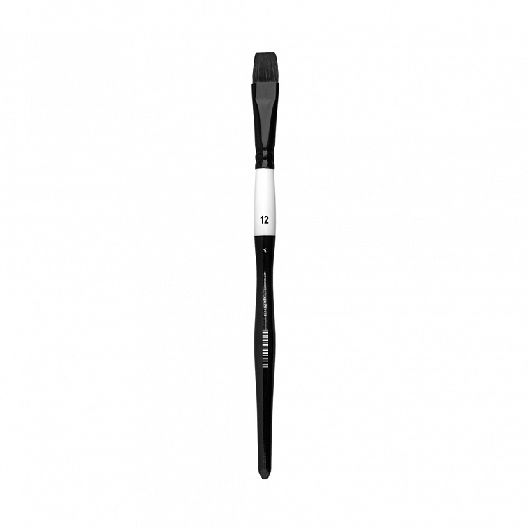 Кисть имитация белки №12 плоская Малевичъ "Blanka" 606x758