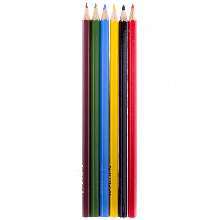 Набор карандашей цветных Koh-I-Noor "Животные" 6 цветов, картон  
